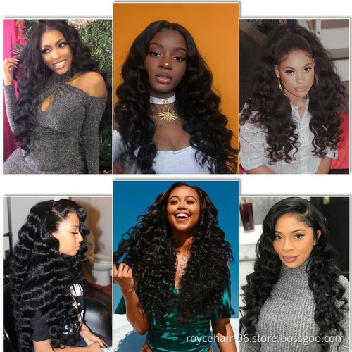 250% Density Lace Wig Vendor,Mink Peruvian Virgin Human Hair Loose Wave Pre Plucked 13x6 Swiss Lace Front Wig For Black Women